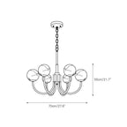 Mjolkuvys Moderne Minimaliste Globe Laiton Albâtre Lustre - Neutralighting
