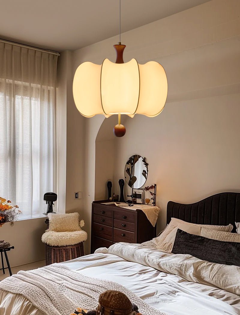 Calithra Lampe Pendante en Tissu et Bois - Neutralighting