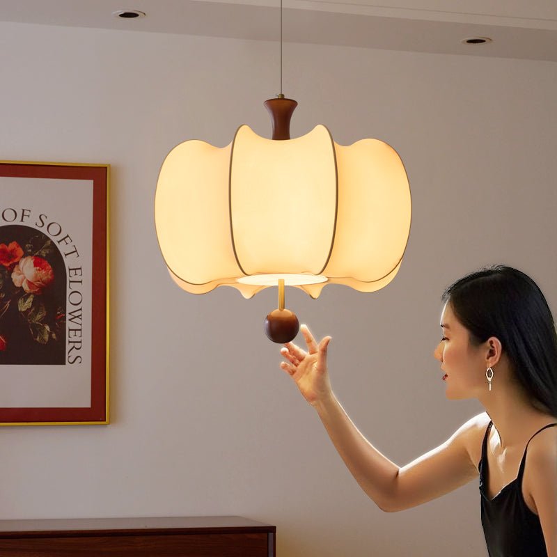 Calithra Lampe Pendante en Tissu et Bois - Neutralighting