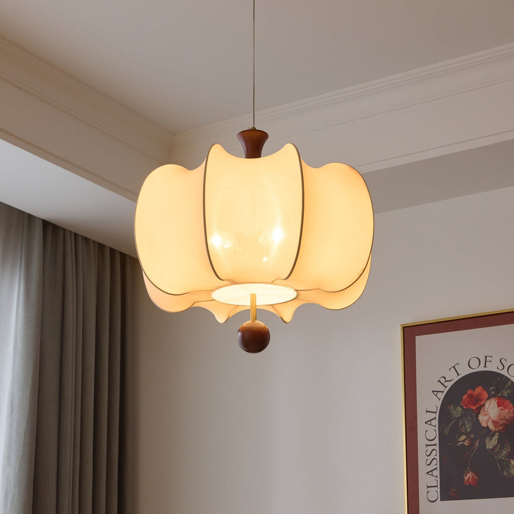 Calithra Lampe Pendante en Tissu et Bois - Neutralighting