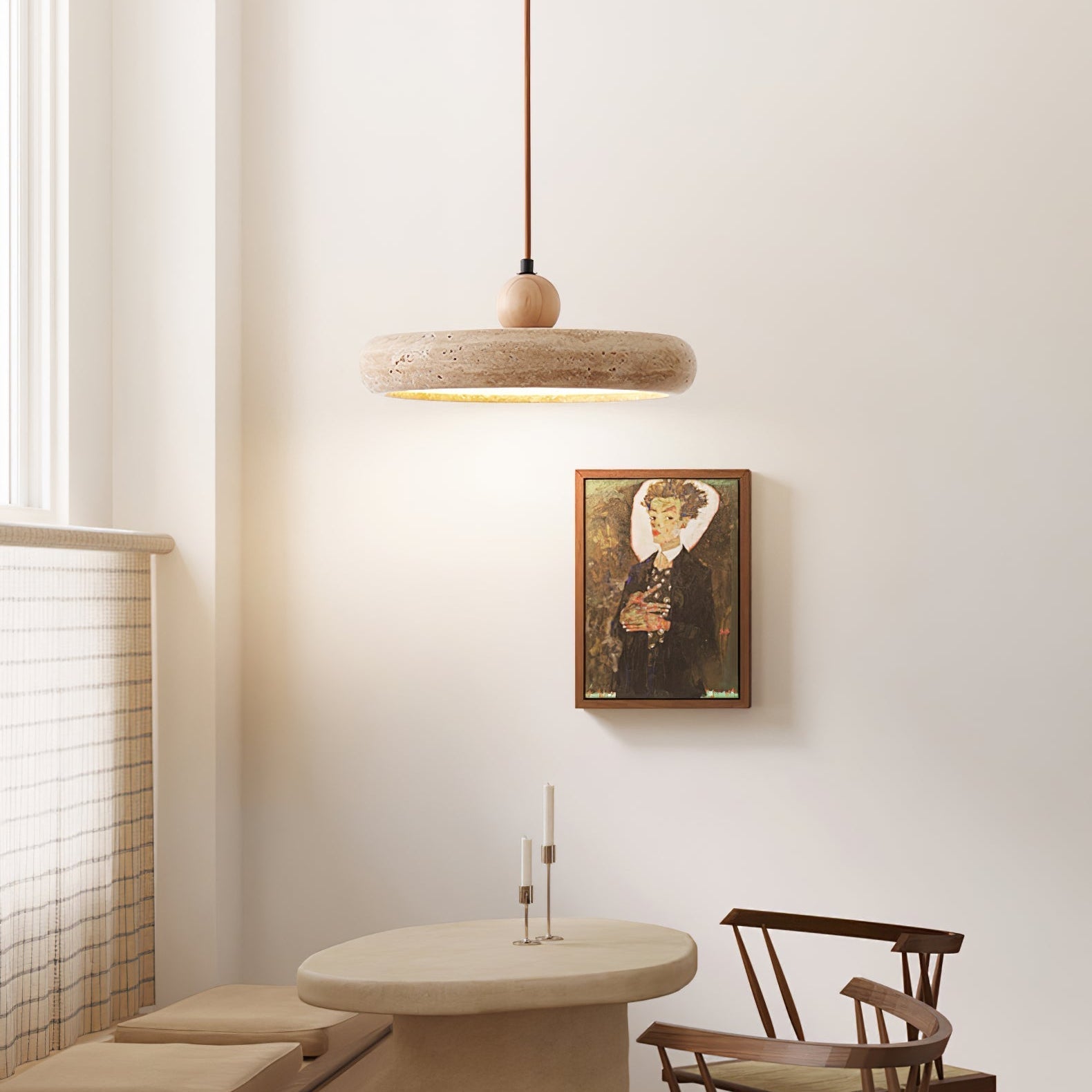 Zesolor Suspension en Travertin Minimaliste - Neutralighting
