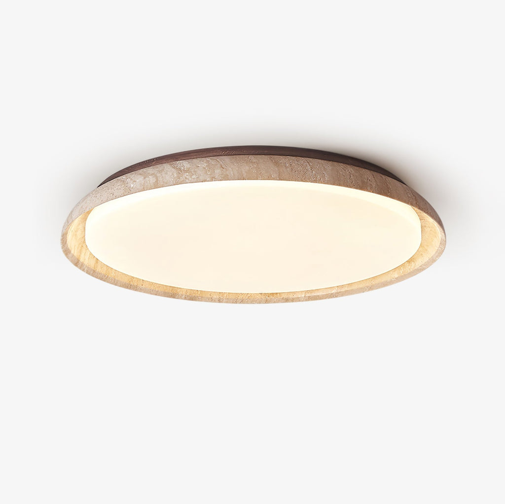 ElvinilaPlafonnier Bord-Rond en Travertin - Neutralighting