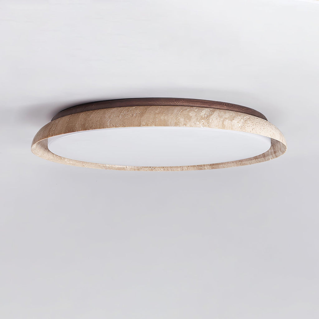 ElvinilaPlafonnier Bord-Rond en Travertin - Neutralighting