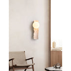 Aureum Moderne Minimaliste Verre Travertin Applique Murale - Neutralighting