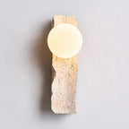 Aureum Moderne Minimaliste Verre Travertin Applique Murale - Neutralighting