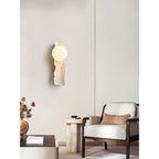 Aureum Moderne Minimaliste Verre Travertin Applique Murale - Neutralighting