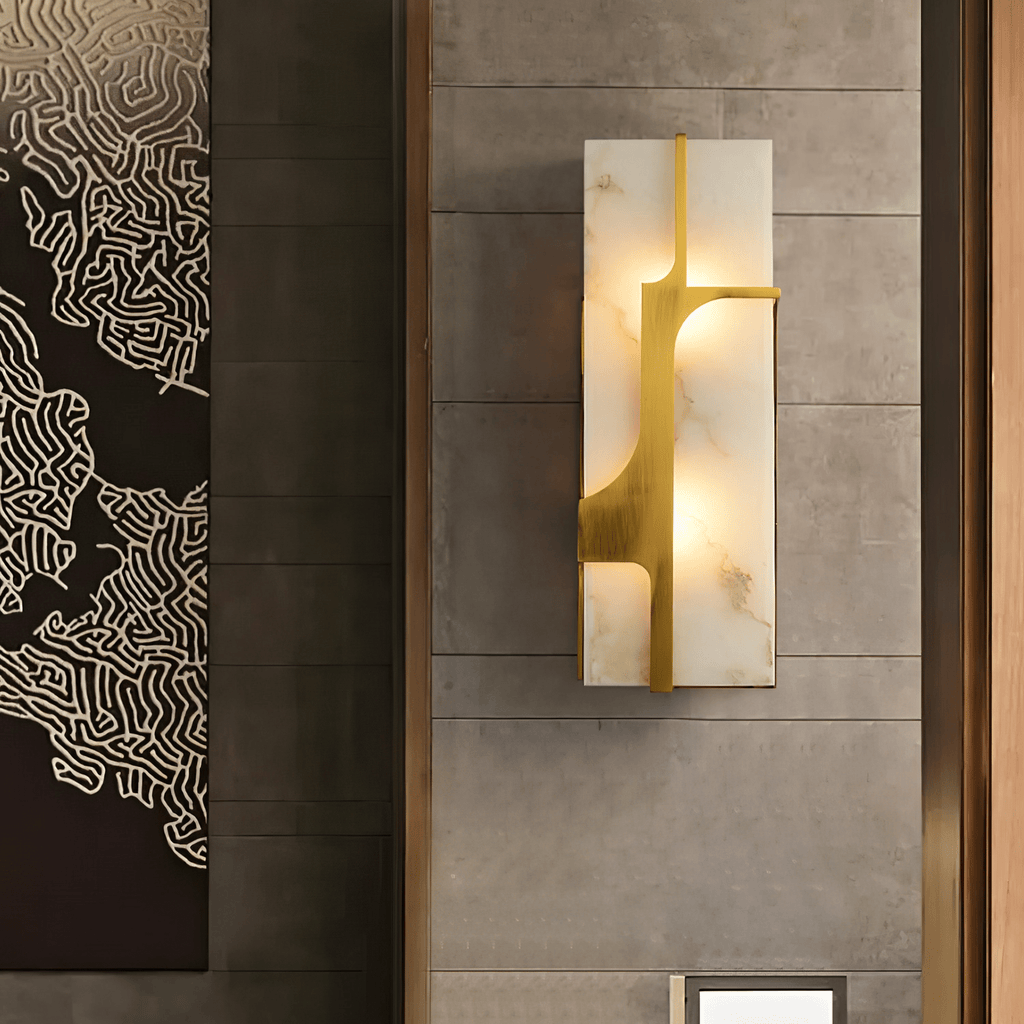 Ocarionis Applique Murale Géométrique en Albâtre - Neutralighting