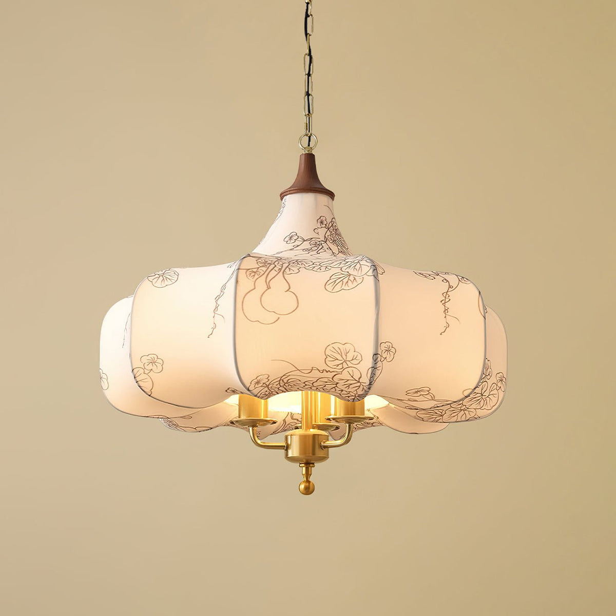 Fioren Tissu Bois Pendentif Lumière - Neutralighting