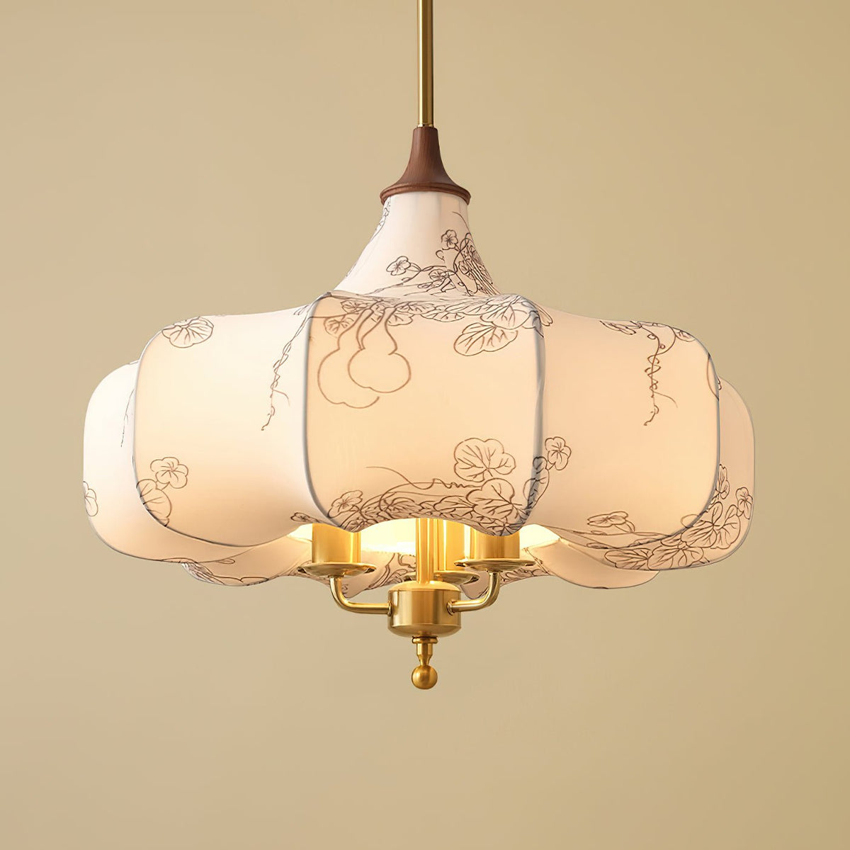 Fioren Tissu Bois Pendentif Lumière - Neutralighting