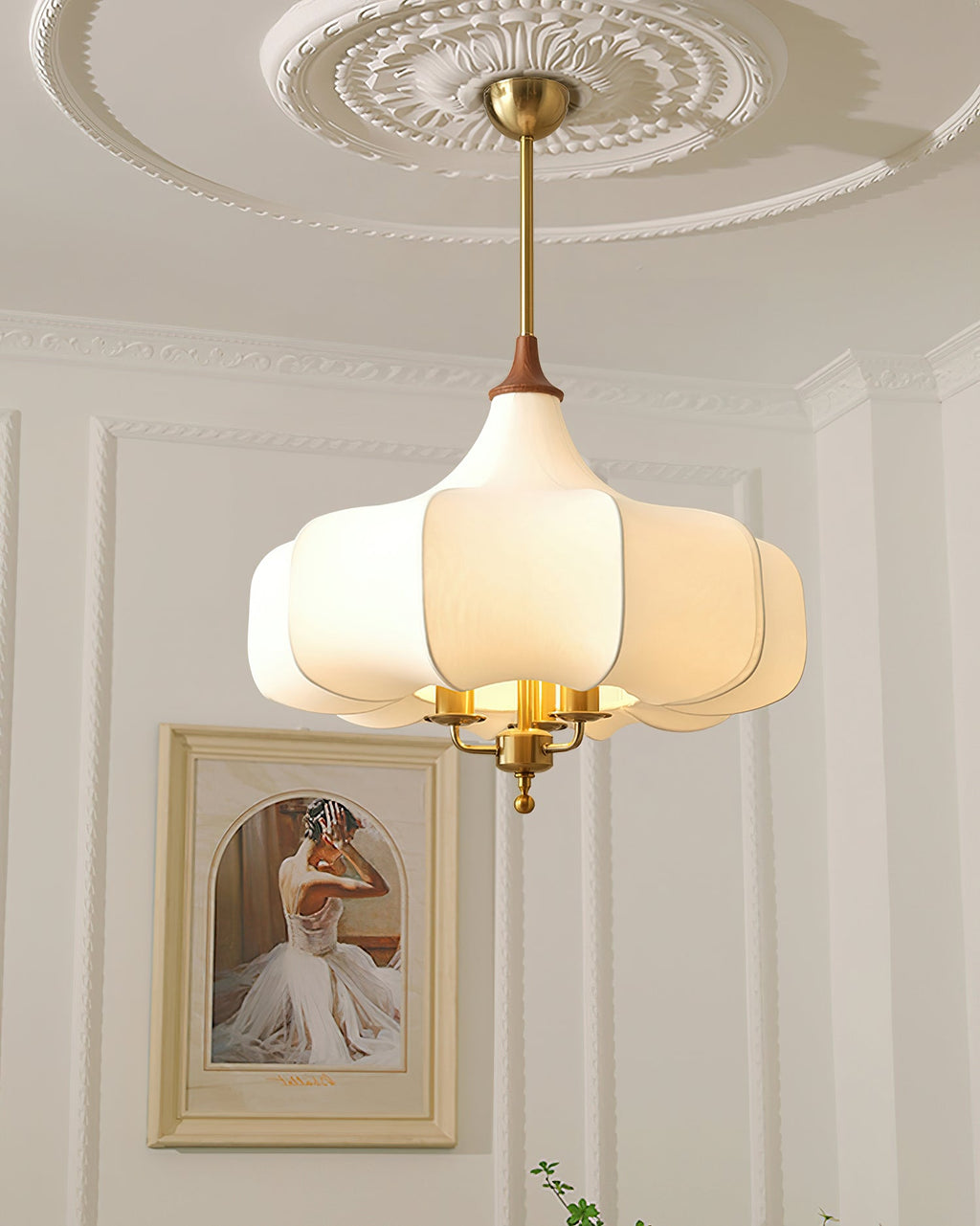 Fioren Tissu Bois Pendentif Lumière - Neutralighting