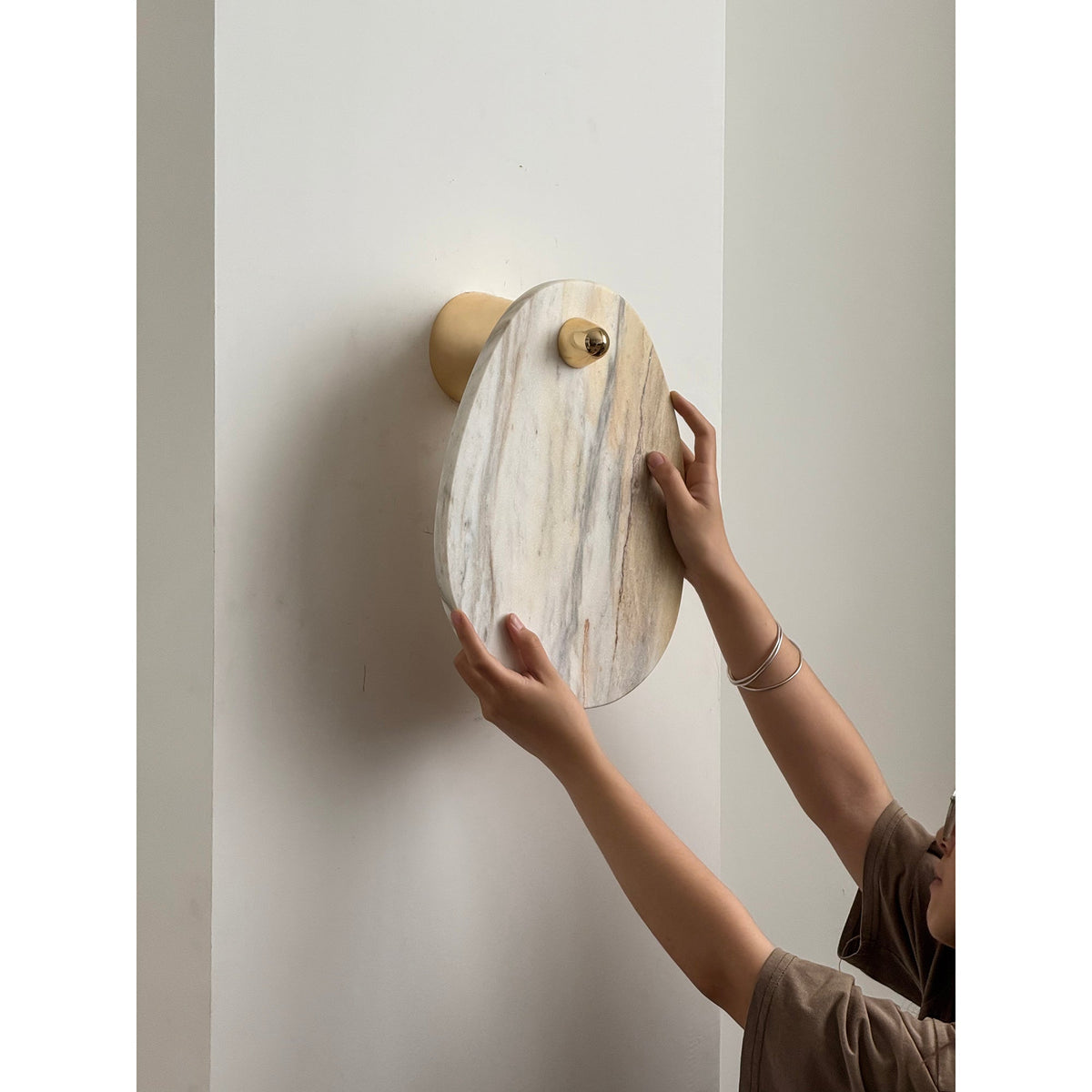 Norduvys Moderne Luxuriouse Métal Marbre Applique Murale - Neutralighting
