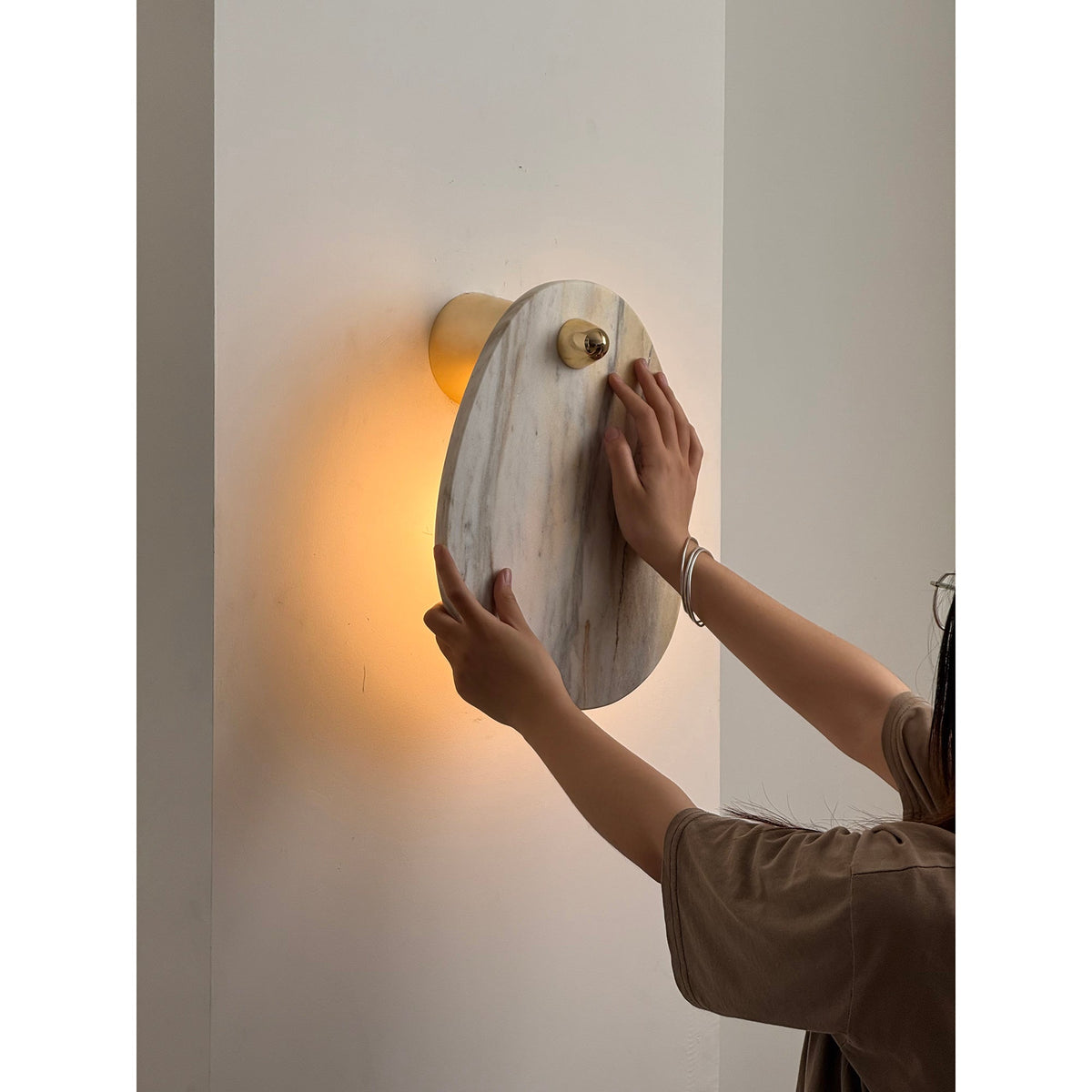 Norduvys Moderne Luxuriouse Métal Marbre Applique Murale - Neutralighting