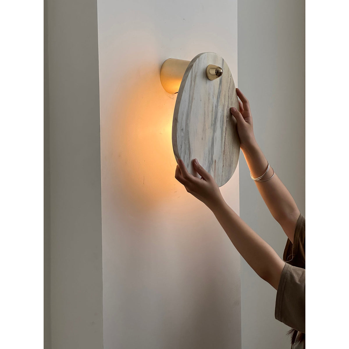 Norduvys Moderne Luxuriouse Métal Marbre Applique Murale - Neutralighting