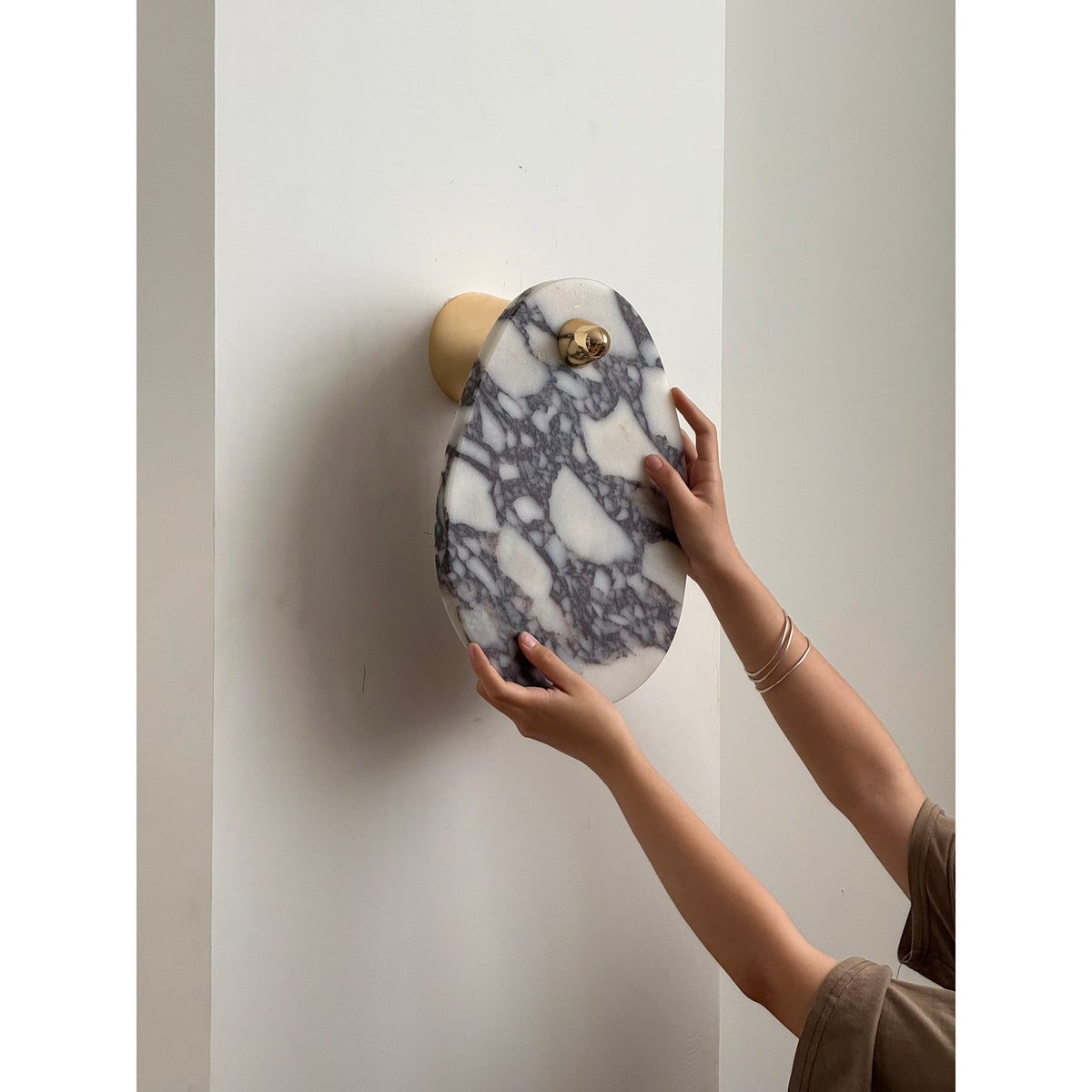 Norduvys Moderne Luxuriouse Métal Marbre Applique Murale - Neutralighting