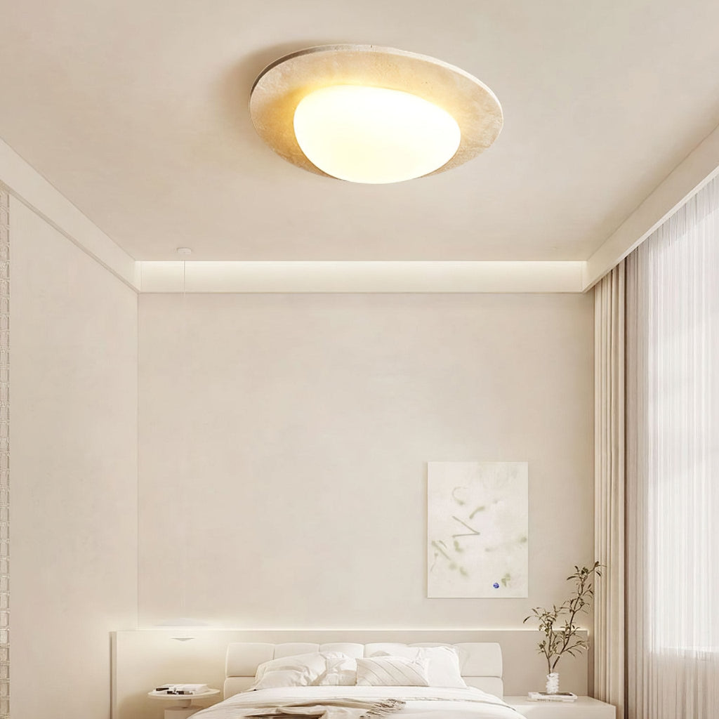 Orlaeisra Plafonnier Circulaire en Travertin - Neutralighting