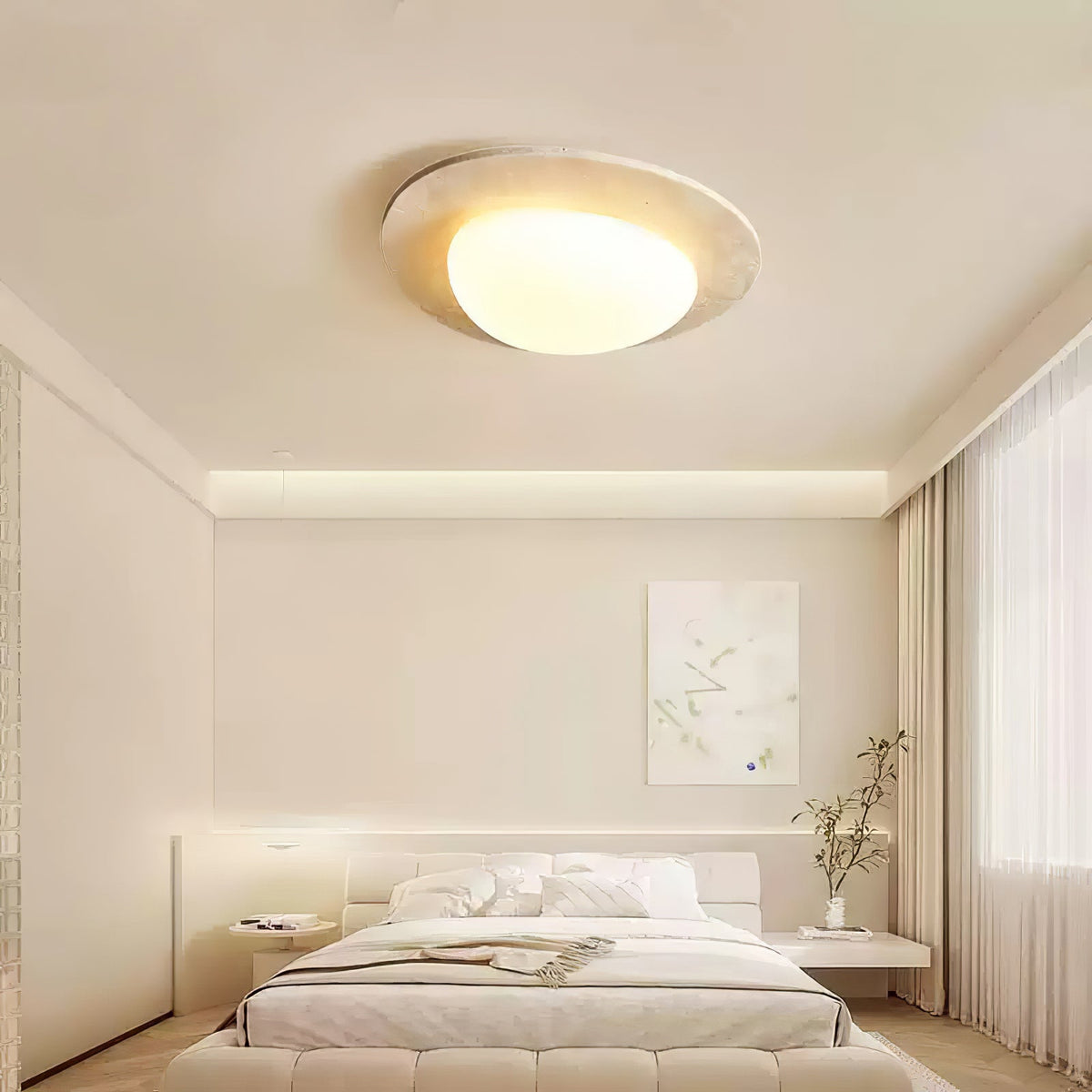 Orlaeisra Plafonnier Circulaire en Travertin - Neutralighting