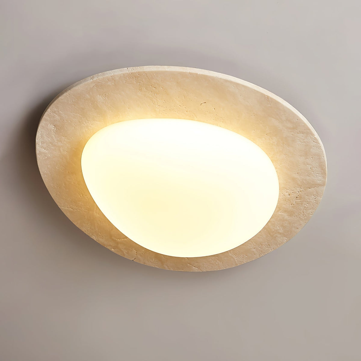 Orlaeisra Plafonnier Circulaire en Travertin - Neutralighting
