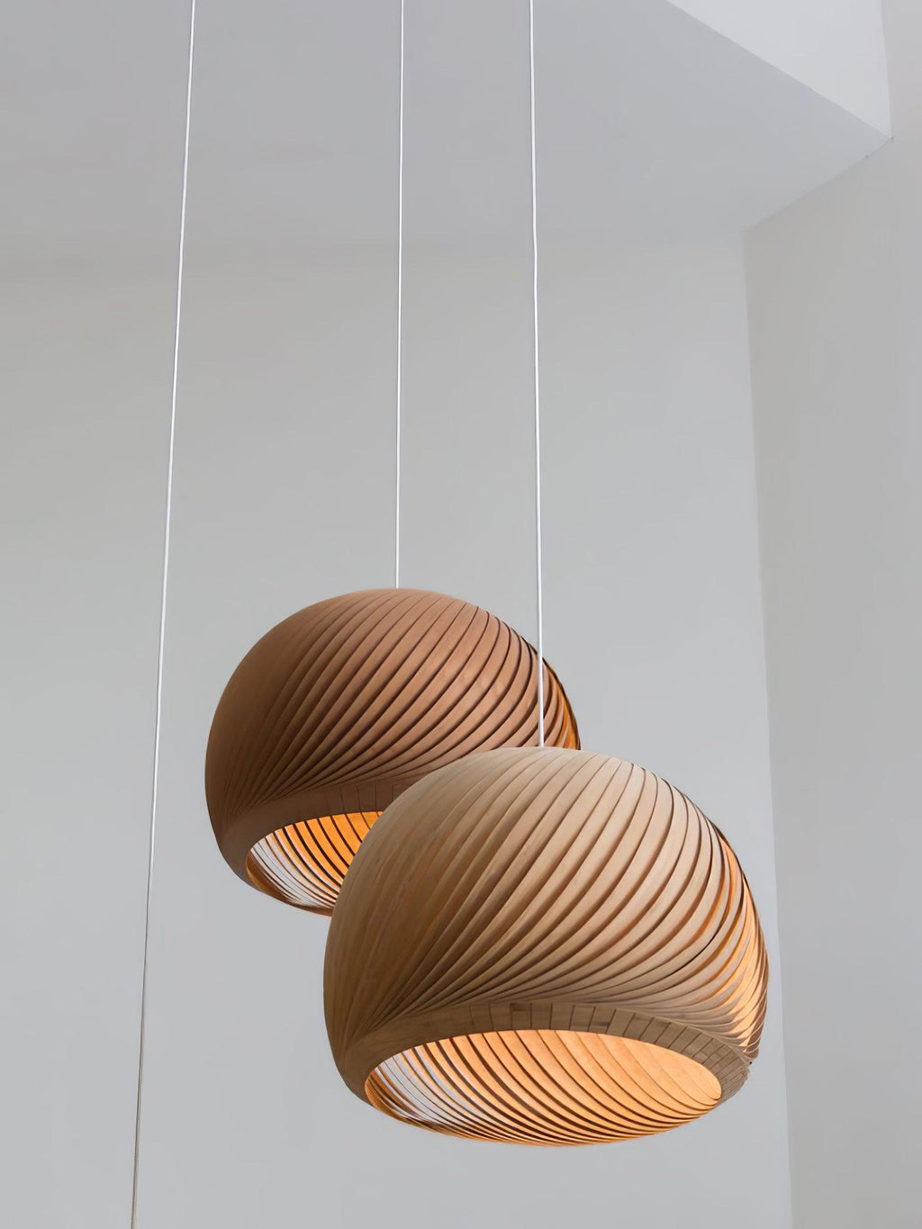 Spiral Lampe Suspension en Bois Vintage - Neutralighting