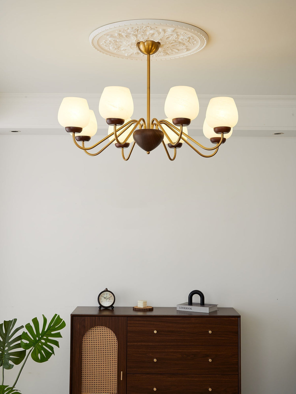 Sytheiel Chandelier Bois Verre Premium Élégance - Neutralighting