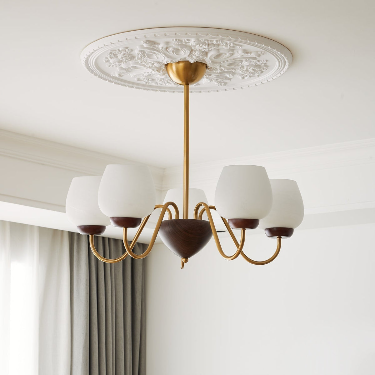 Sytheiel Chandelier Bois Verre Premium Élégance - Neutralighting