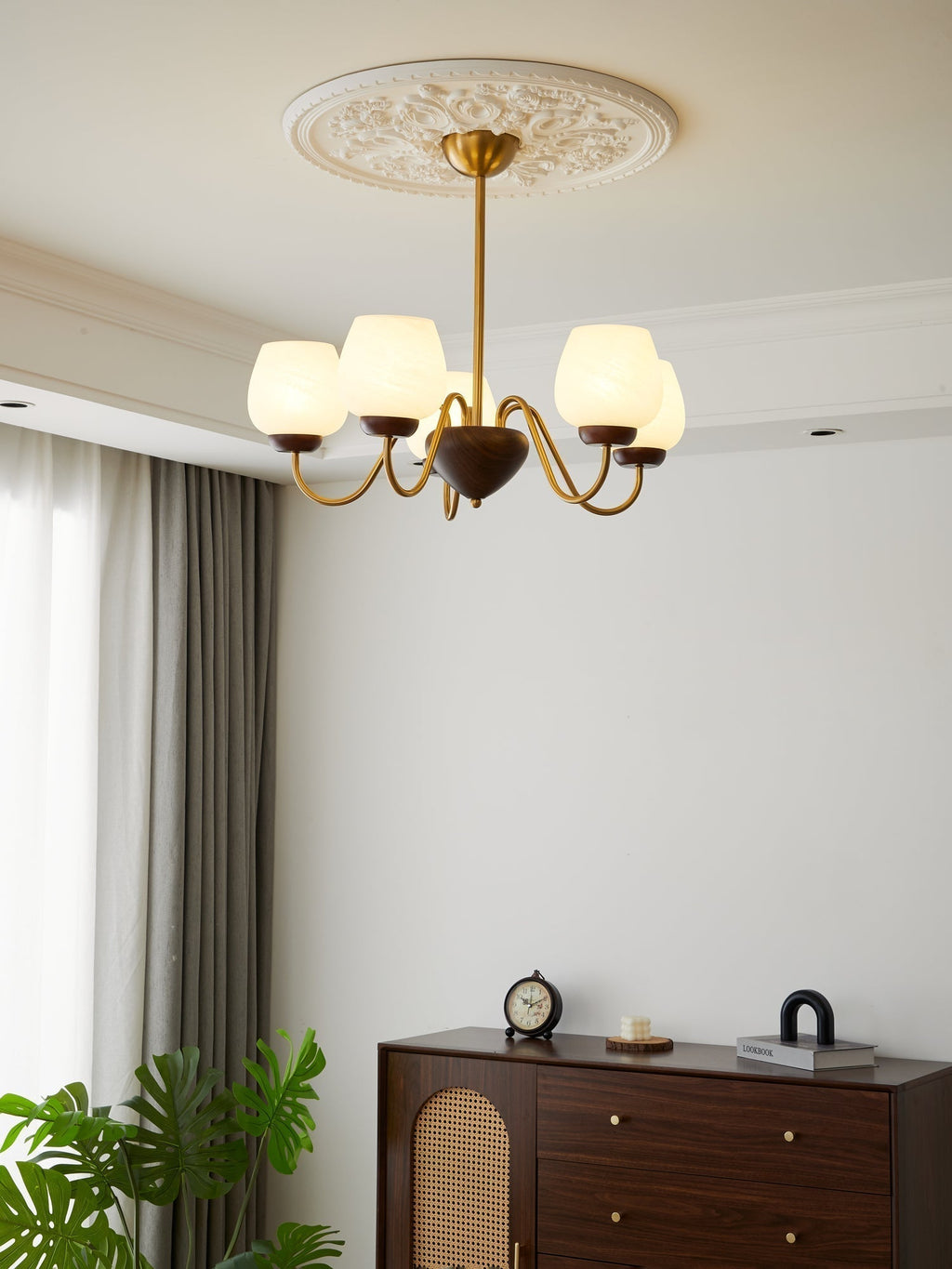 Sytheiel Chandelier Bois Verre Premium Élégance - Neutralighting