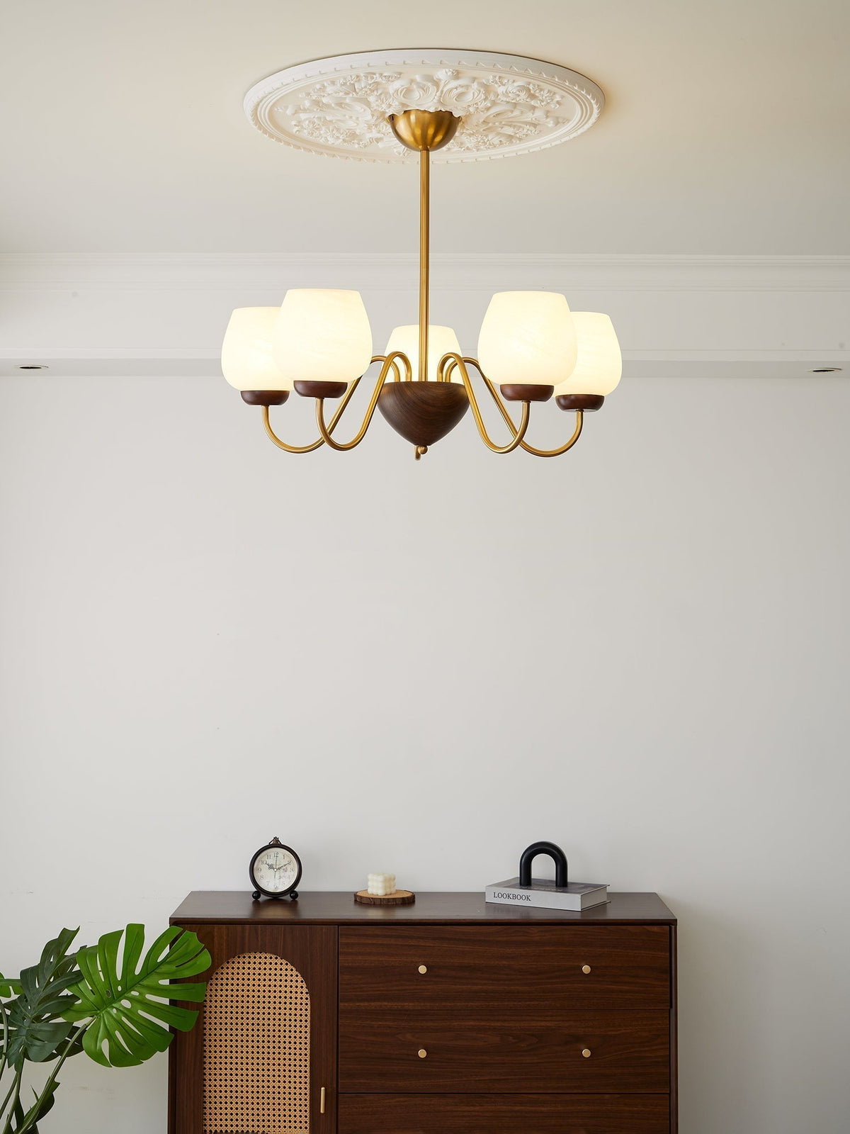 Sytheiel Chandelier Bois Verre Premium Élégance - Neutralighting
