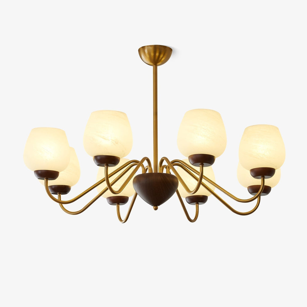 Sytheiel Chandelier Bois Verre Premium Élégance - Neutralighting