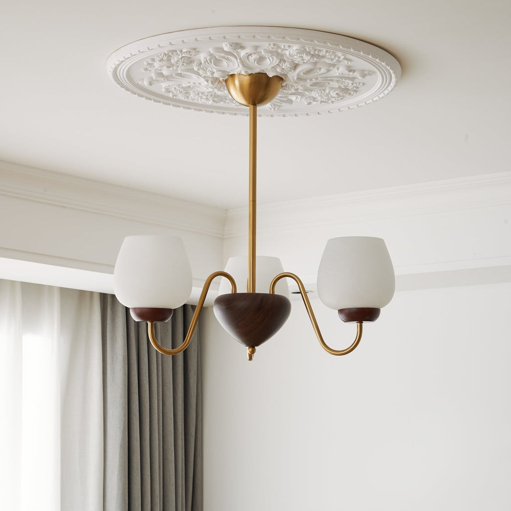 Sytheiel Chandelier Bois Verre Premium Élégance - Neutralighting