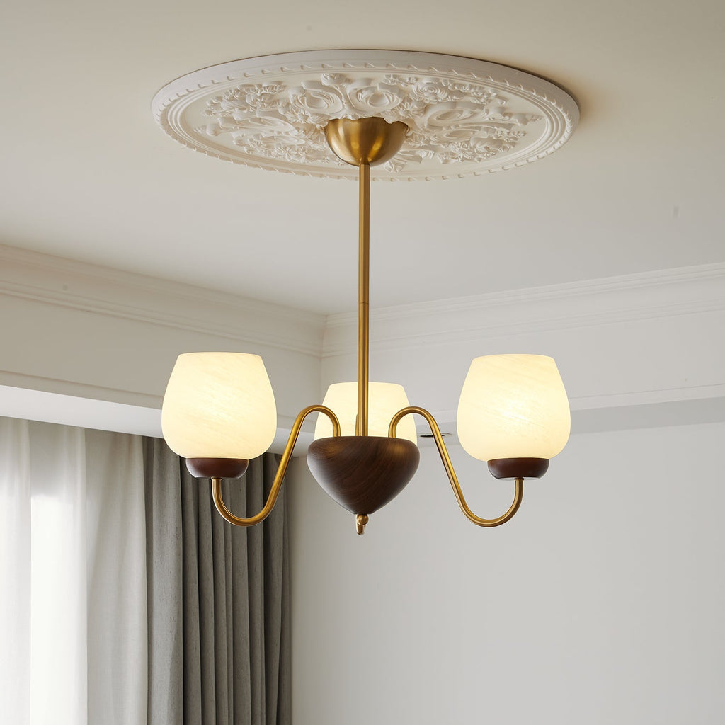Sytheiel Chandelier Bois Verre Premium Élégance - Neutralighting