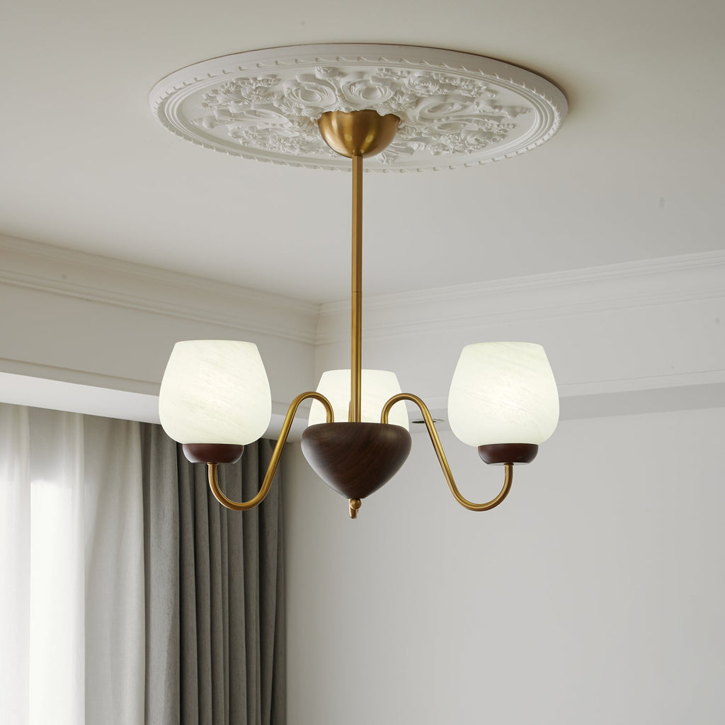 Sytheiel Chandelier Bois Verre Premium Élégance - Neutralighting