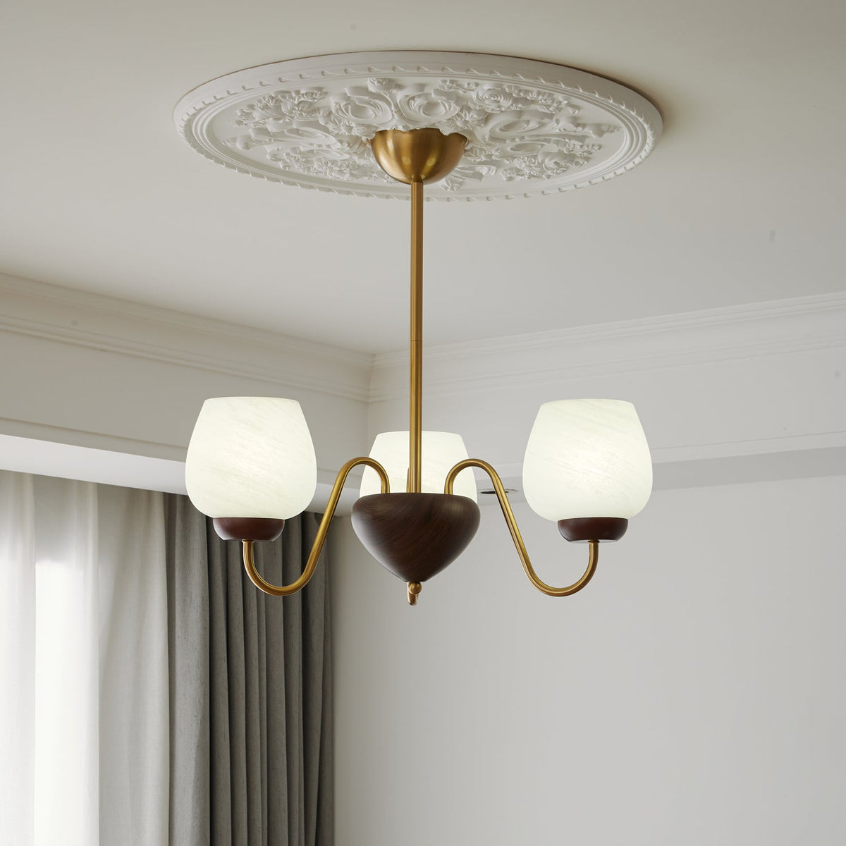 Sytheiel Chandelier Bois Verre Premium Élégance - Neutralighting