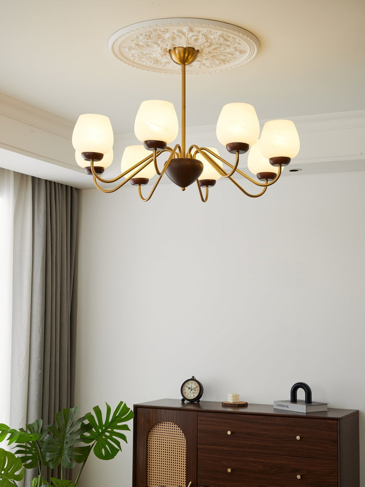 Sytheiel Chandelier Bois Verre Premium Élégance - Neutralighting