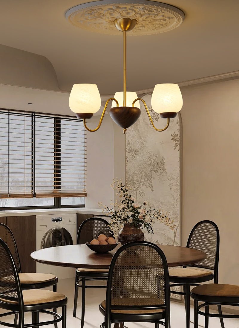 Sytheiel Chandelier Bois Verre Premium Élégance - Neutralighting