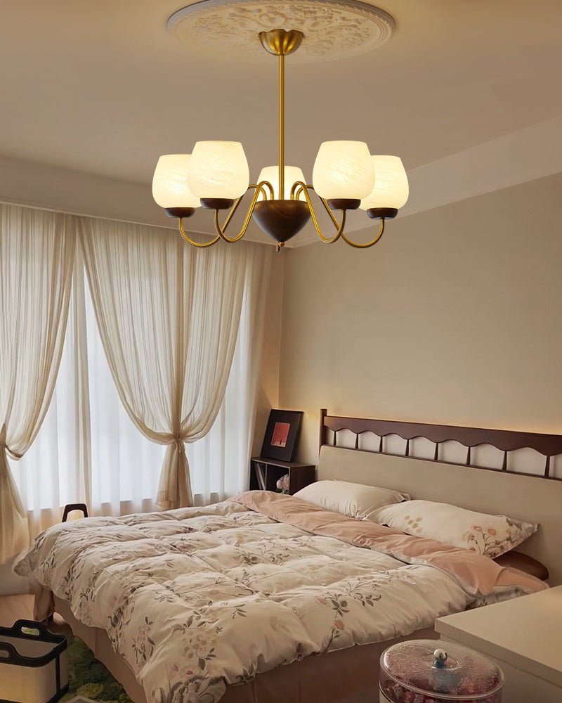 Sytheiel Chandelier Bois Verre Premium Élégance - Neutralighting