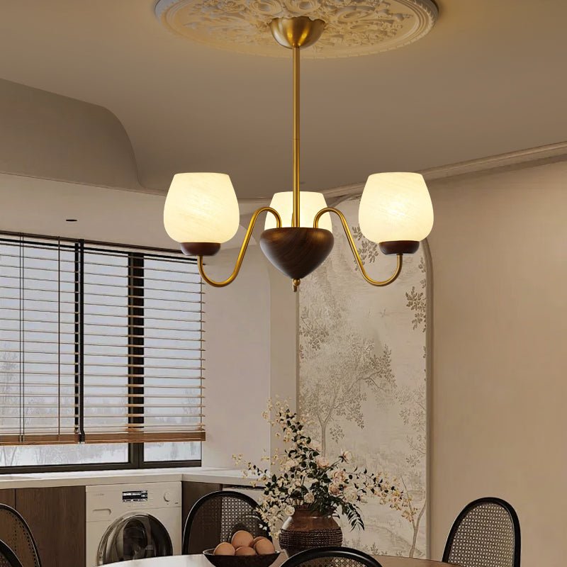 Sytheiel Chandelier Bois Verre Premium Élégance - Neutralighting