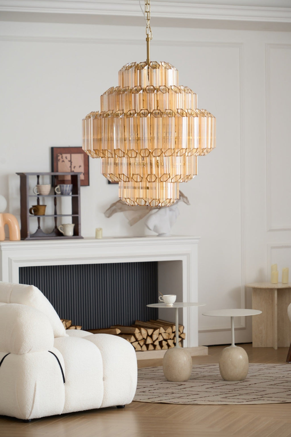 Aurora Chandelier Aurum Cascade en Verre de Murano - Neutralighting