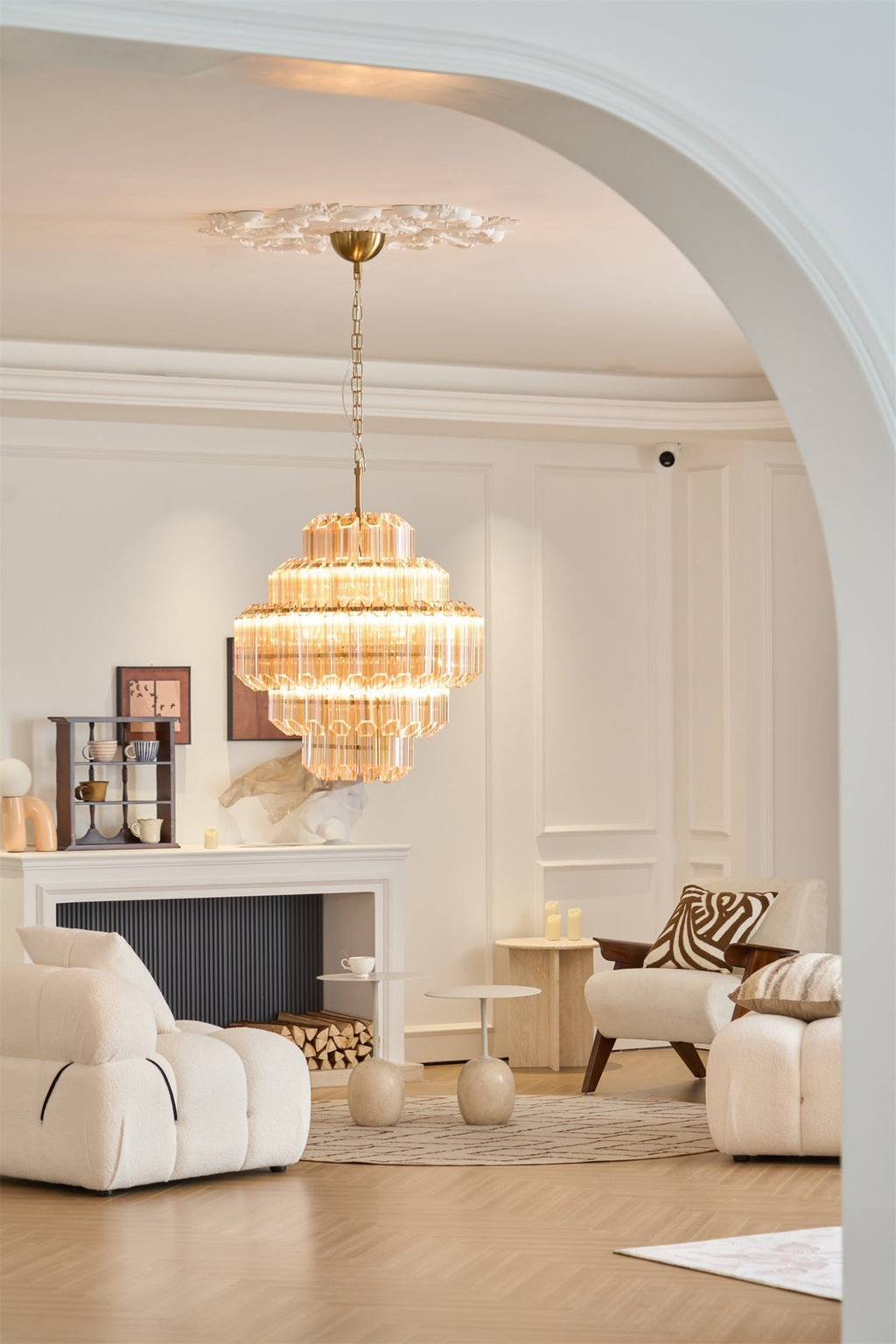 Aurora Chandelier Aurum Cascade en Verre de Murano - Neutralighting