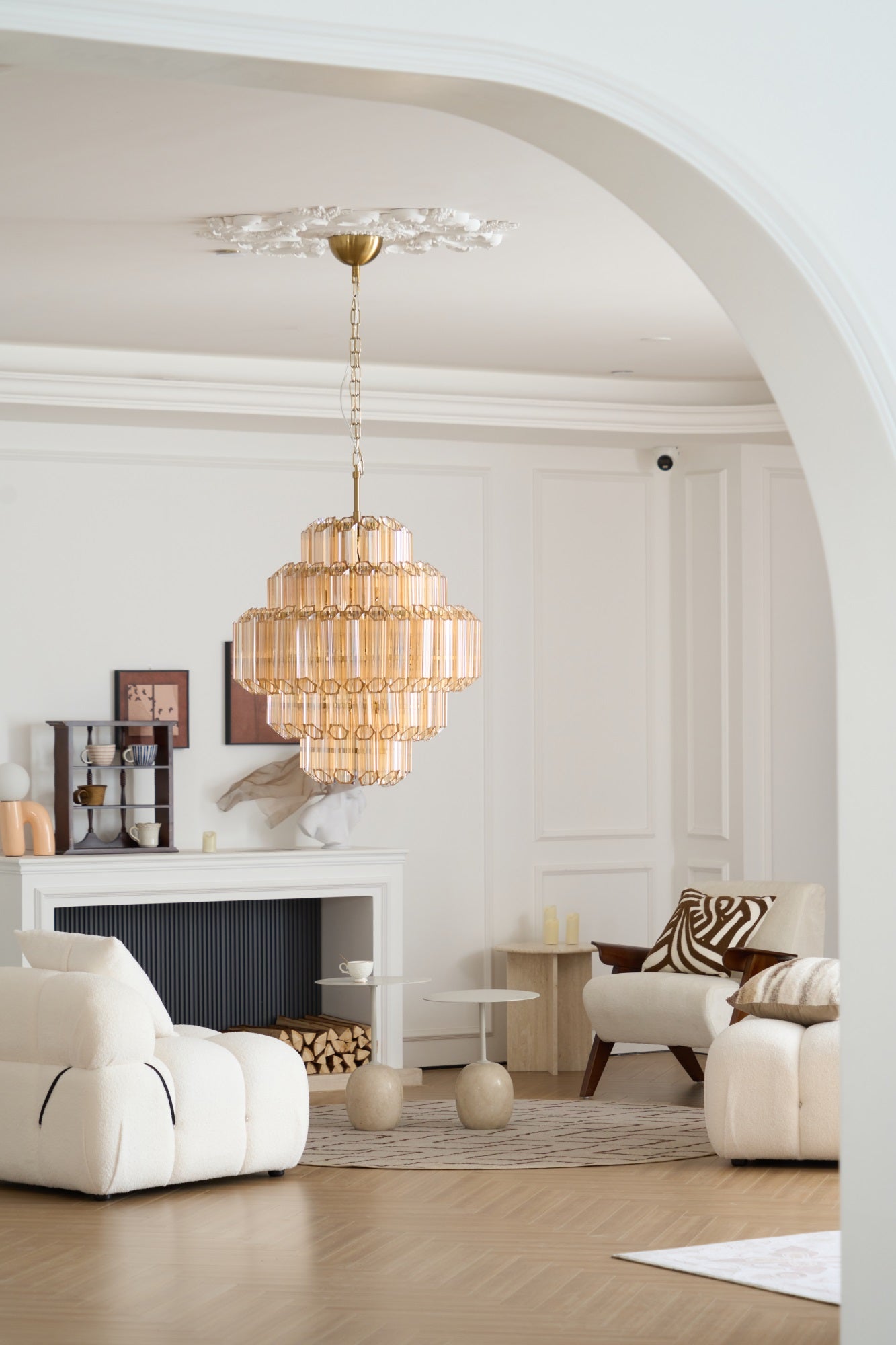 Aurora Chandelier Aurum Cascade en Verre de Murano - Neutralighting