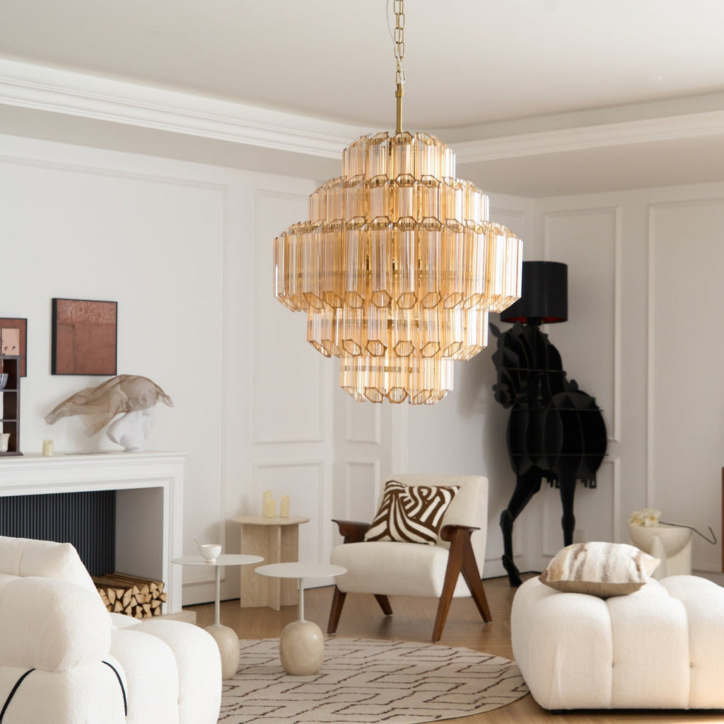 Aurora Chandelier Aurum Cascade en Verre de Murano - Neutralighting