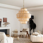 Aurora Chandelier Aurum Cascade en Verre de Murano - Neutralighting