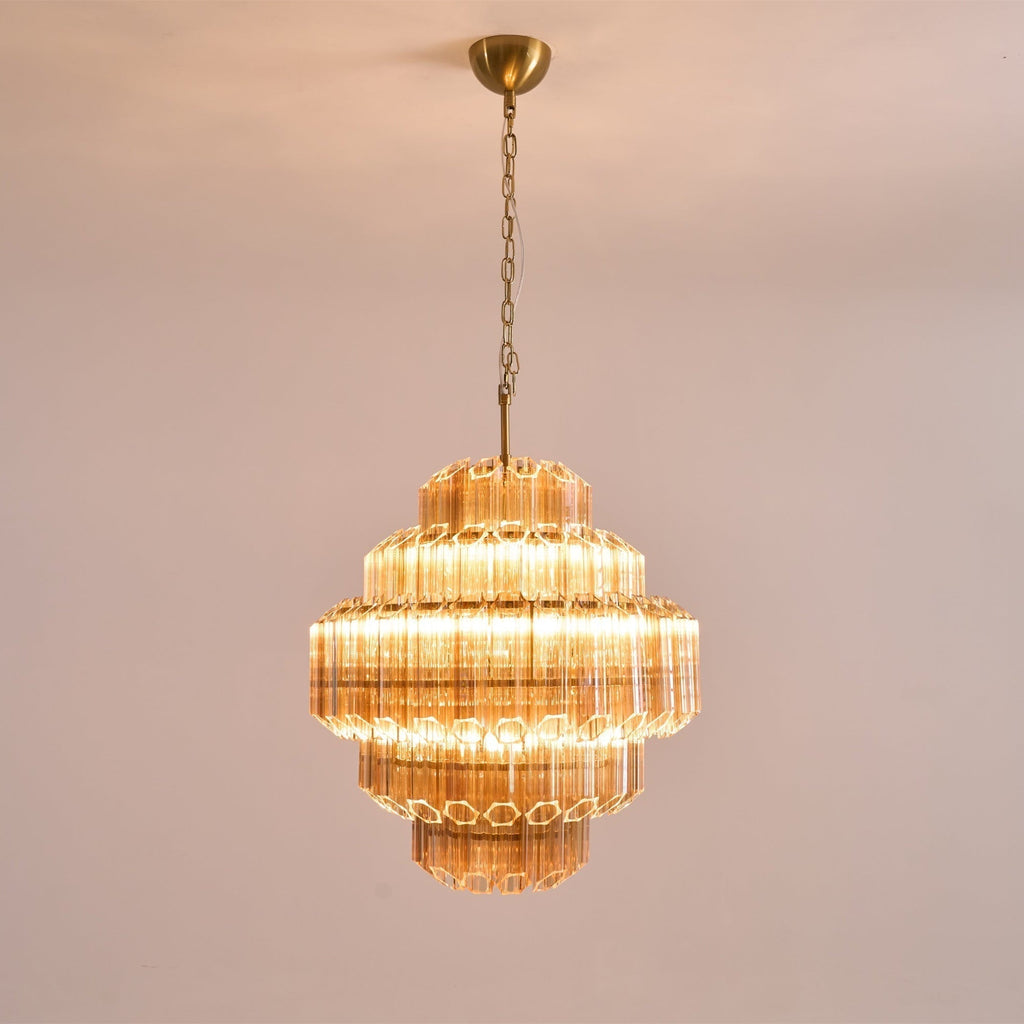 Aurora Chandelier Aurum Cascade en Verre de Murano - Neutralighting