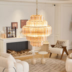 Aurora Chandelier Aurum Cascade en Verre de Murano - Neutralighting