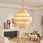 Aurora Chandelier Aurum Cascade en Verre de Murano - Neutralighting