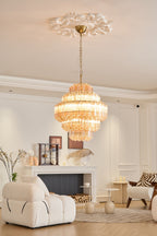 Aurora Chandelier Aurum Cascade en Verre de Murano - Neutralighting