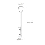 Kvennuvyo Moderne Minimaliste Noyer Métal Bois Applique Murale - Neutralighting