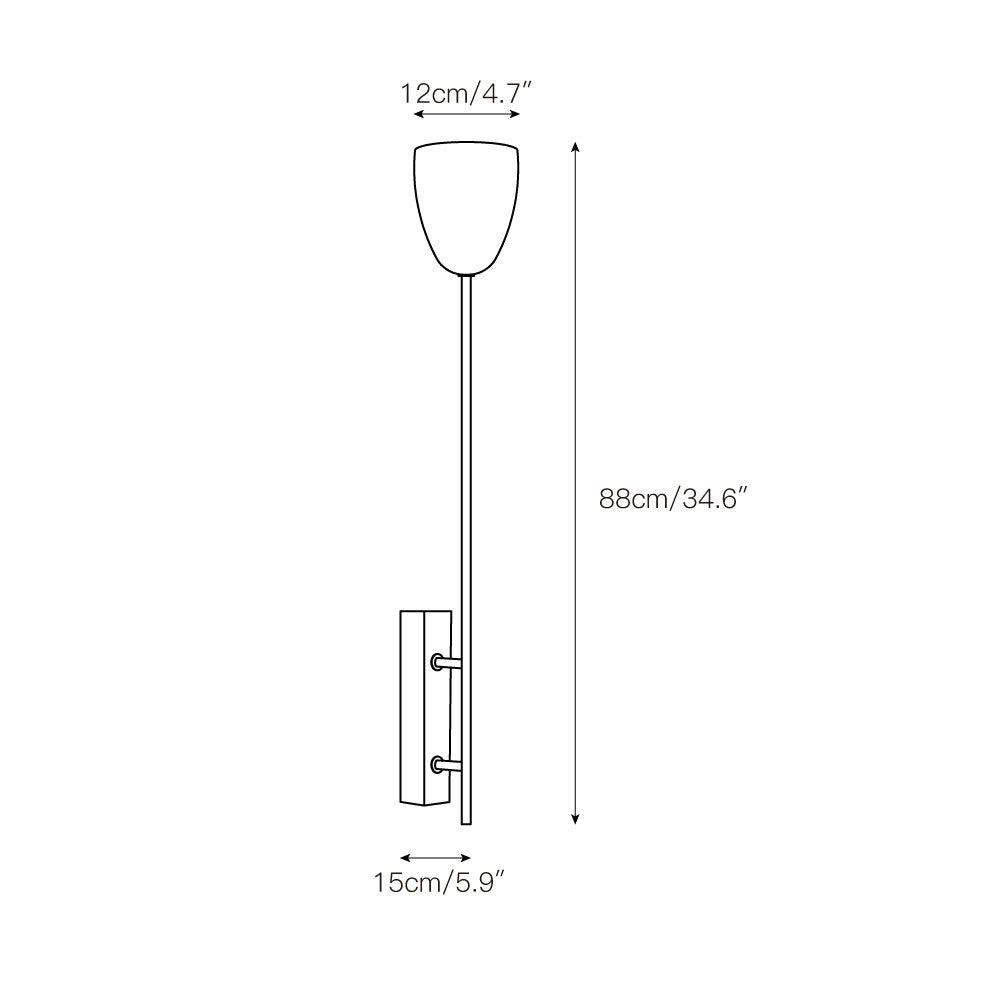 Kvennuvyo Moderne Minimaliste Noyer Métal Bois Applique Murale - Neutralighting