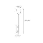 Kvennuvyo Moderne Minimaliste Noyer Métal Bois Applique Murale - Neutralighting