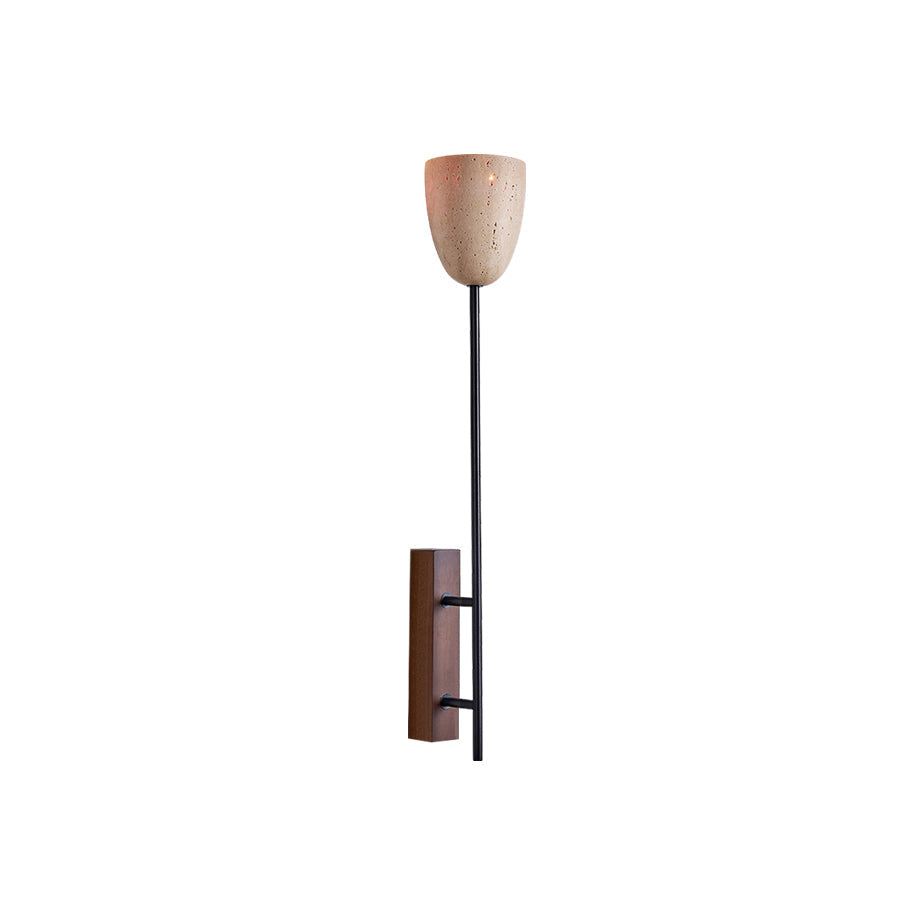 Kvennuvyo Moderne Minimaliste Noyer Métal Bois Applique Murale - Neutralighting