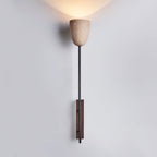 Kvennuvyo Moderne Minimaliste Noyer Métal Bois Applique Murale - Neutralighting