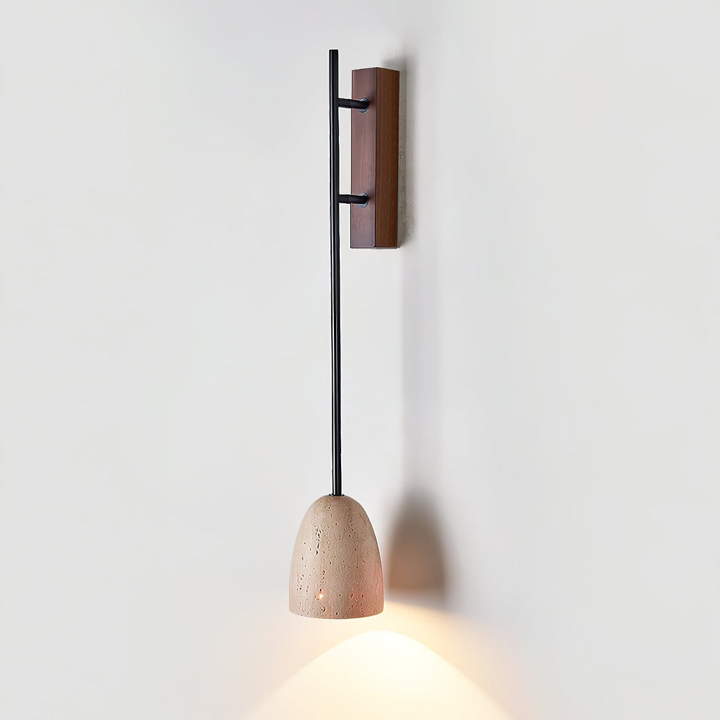 Kvennuvyo Moderne Minimaliste Noyer Métal Bois Applique Murale - Neutralighting